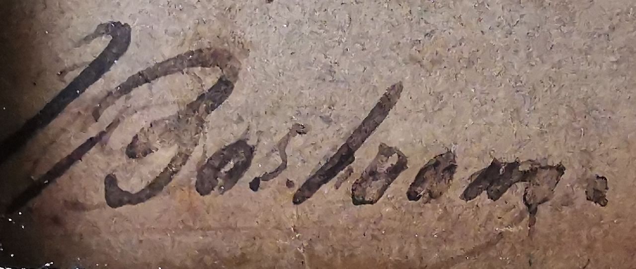 Johannes Bosboom signaturen Kerkinterieur met figuren