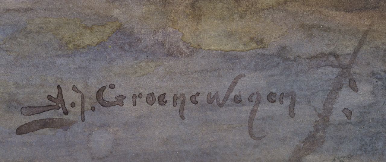 Adriaan Groenewegen signaturen Lente in het Haagse Bos