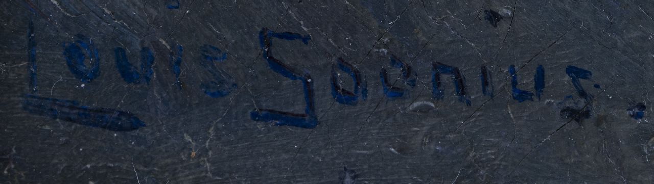 Louis Soonius signaturen Kinderen op het strand van Scheveningen