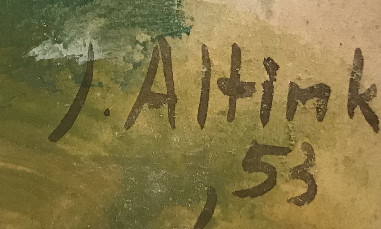 Jan Altink signaturen Landschap in de Haute-Savoie