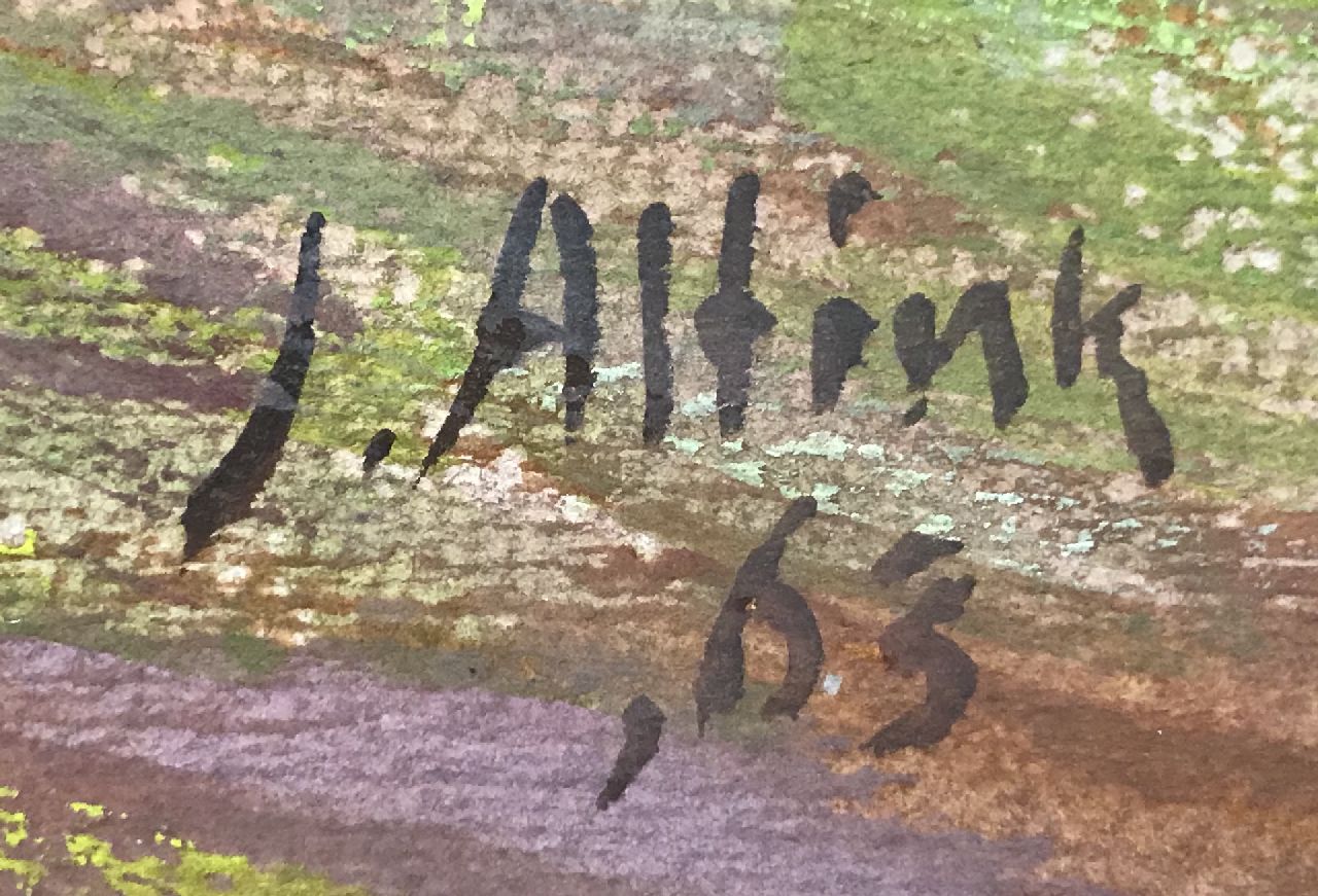 Jan Altink signaturen Landschap in de Haute-Savoie