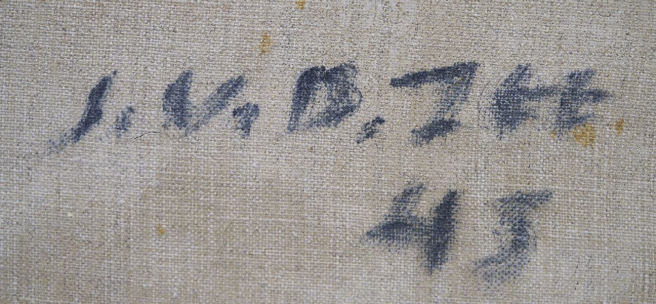 Jan van der Zee signaturen Landschap bij Yde, Drenthe