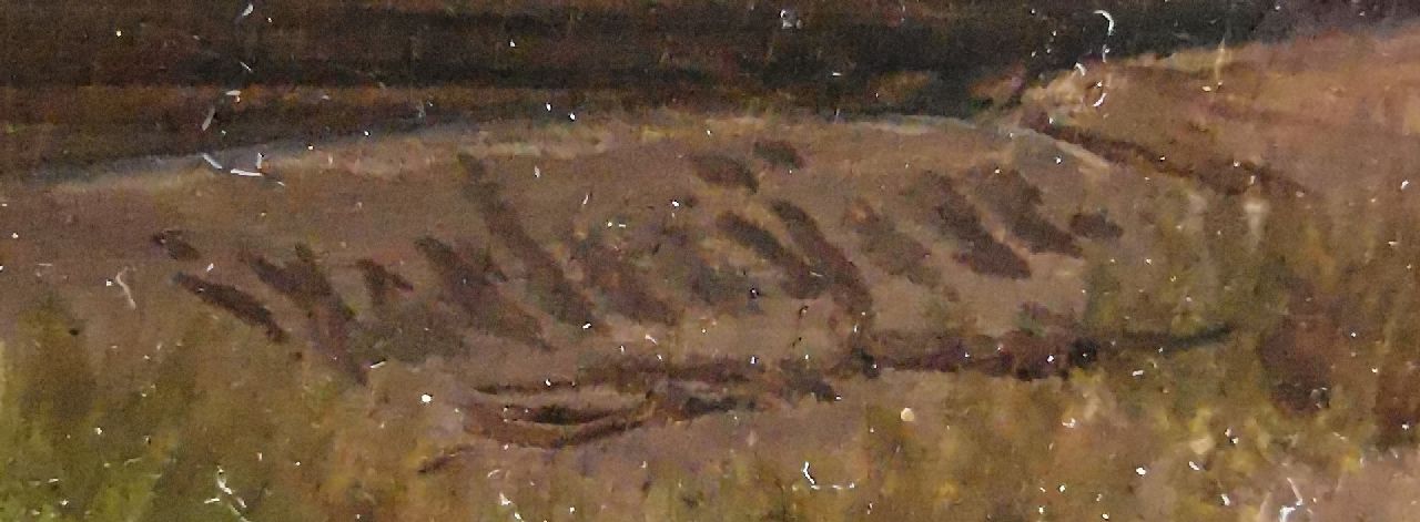 Jan Hendrik Verheijen signaturen Fantasiegezicht op de Oudegracht en de Domkerk, Utrecht