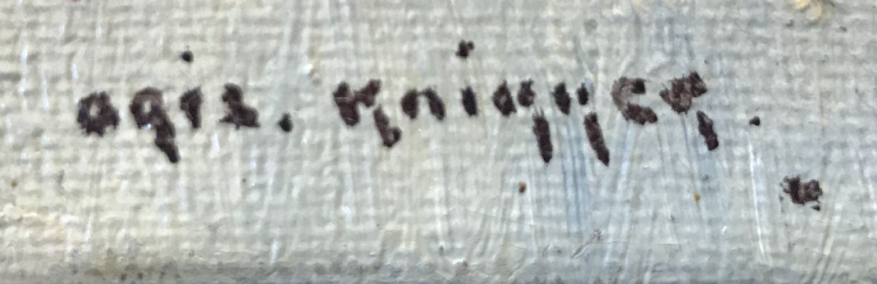Aris Knikker signaturen Molen aan poldervaart
