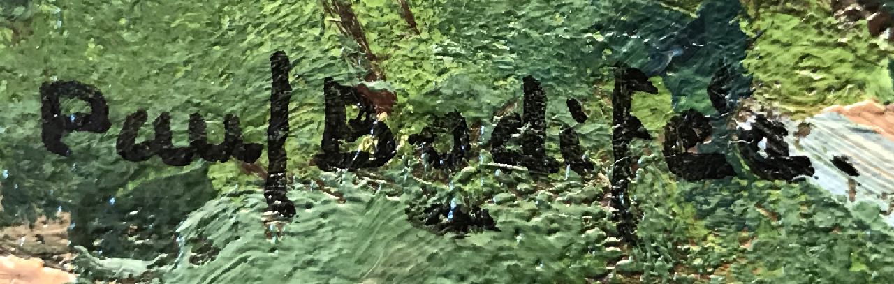 Paul Bodifée signaturen Uitgebloeide distels bij kerktoren