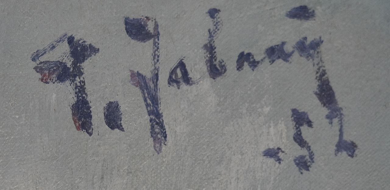Pleun Jabaaij signaturen Portret van een vrouw in avondkleding