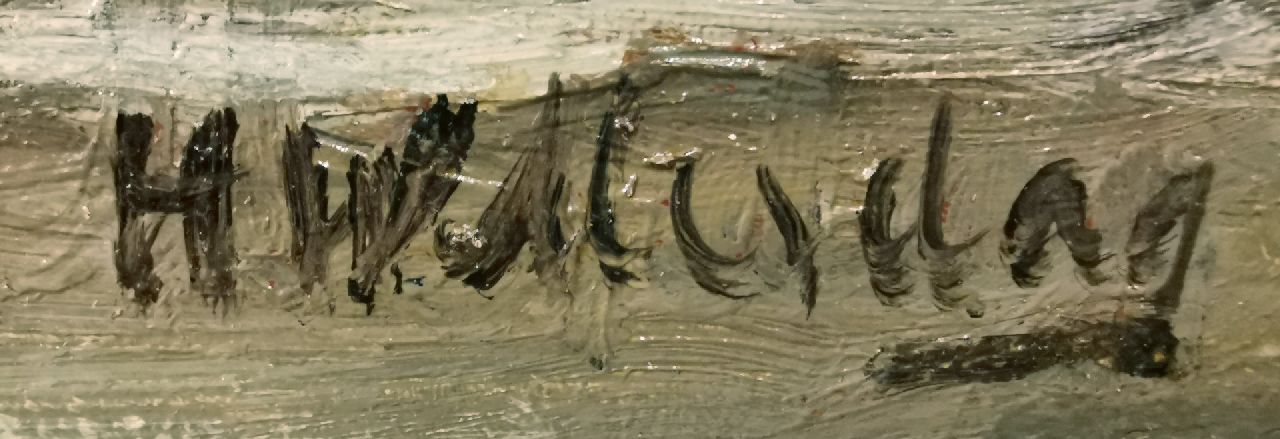 Hendrik Willem Mesdag signaturen De Noordzee met schepen aan de horizon