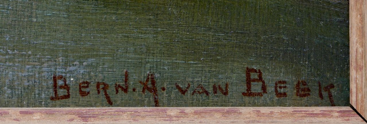 Bernard van Beek signaturen Afgemeerde bootjes bij de Hoofdtoren in Hoorn