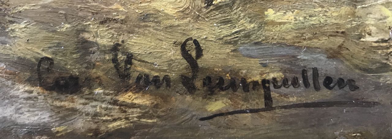 Cornelis van Leemputten signaturen Schapen in de stal