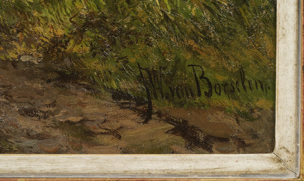 Jan Willem van Borselen signaturen Gezicht op het riviertje de Vlist