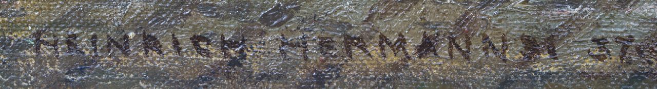 Heinrich Hermanns signaturen Bij de Krantor aan de Rijn in Rees