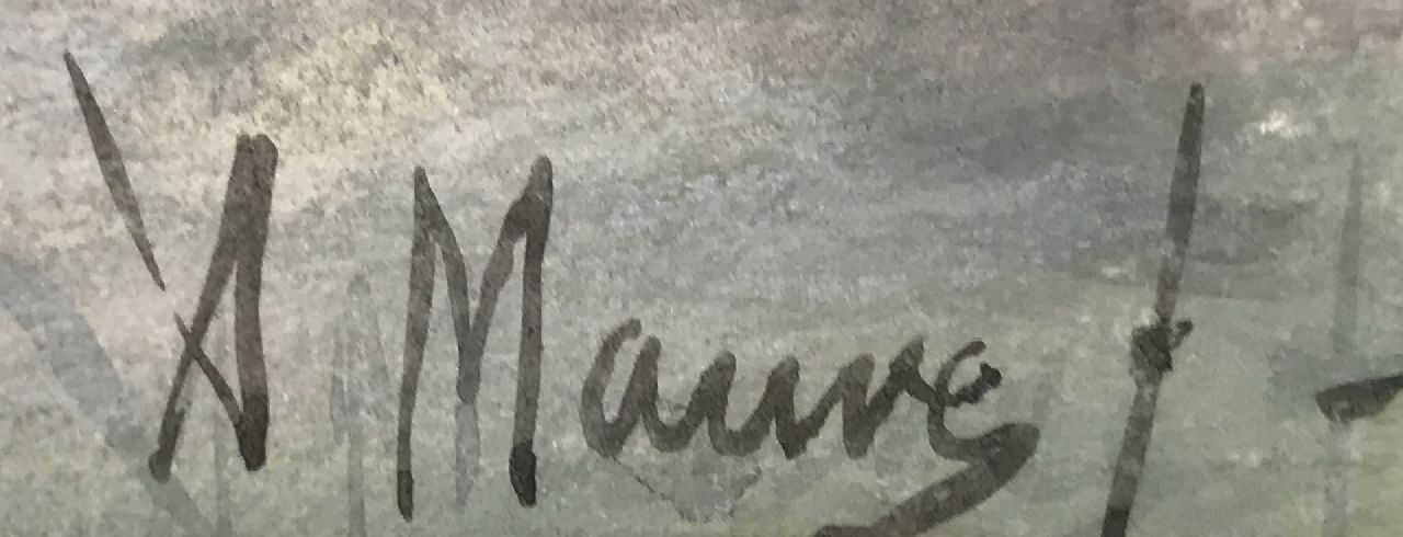 Anton Mauve signaturen Thuiskomst der schapen