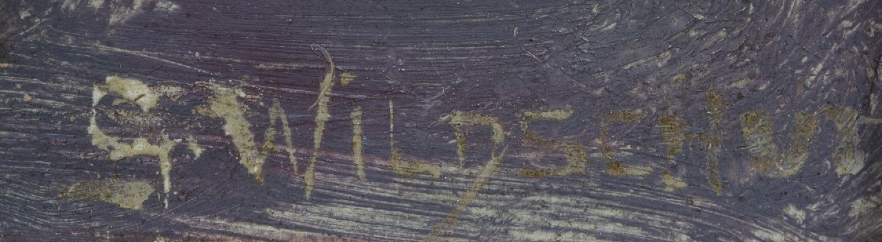 George Wildschut signaturen Bij de bloemenverkoopster