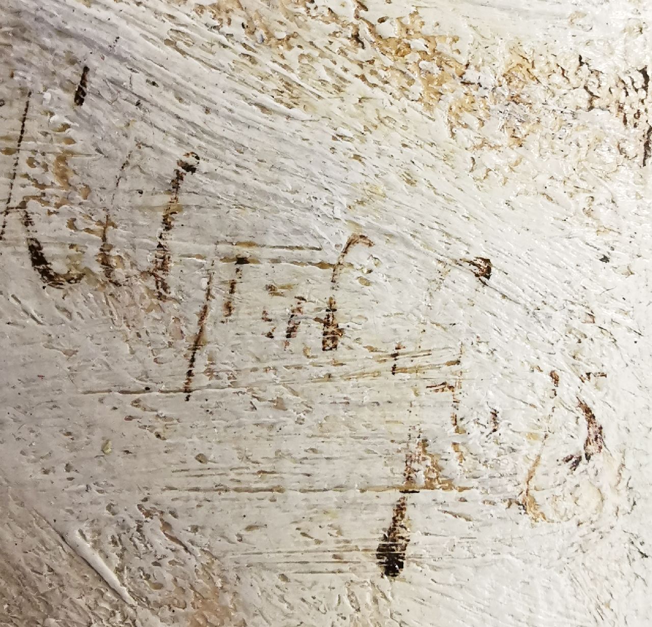 Louis Apol signaturen Wandelaars op een besneeuwd pad