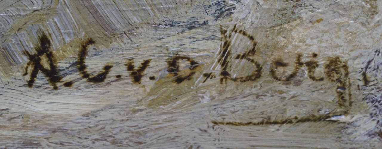 Ans van den Berg signaturen Margrieten in een drijfschaal