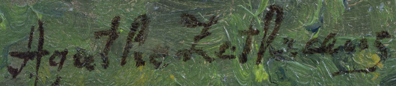 Agatha Zethraeus signaturen Dorpsgezicht met boerderij