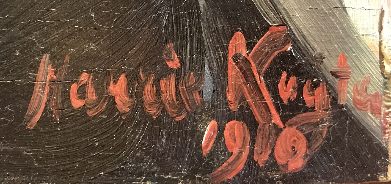 Harrie Kuijten signaturen Vrouw in rode blouse