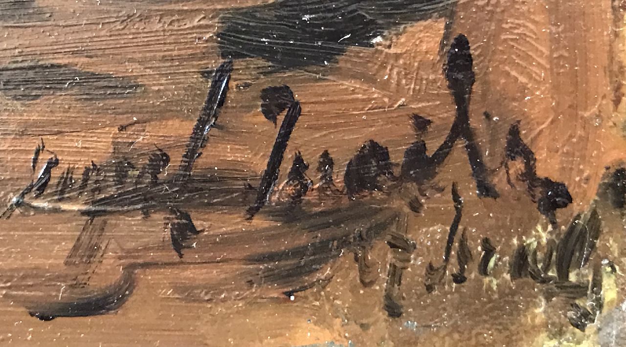 Jozef Israëls signaturen Bij de haard