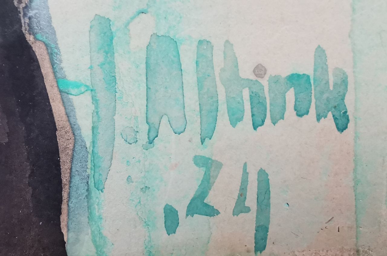 Jan Altink signaturen Portret van Madame Duhamel een gedicht voordragend