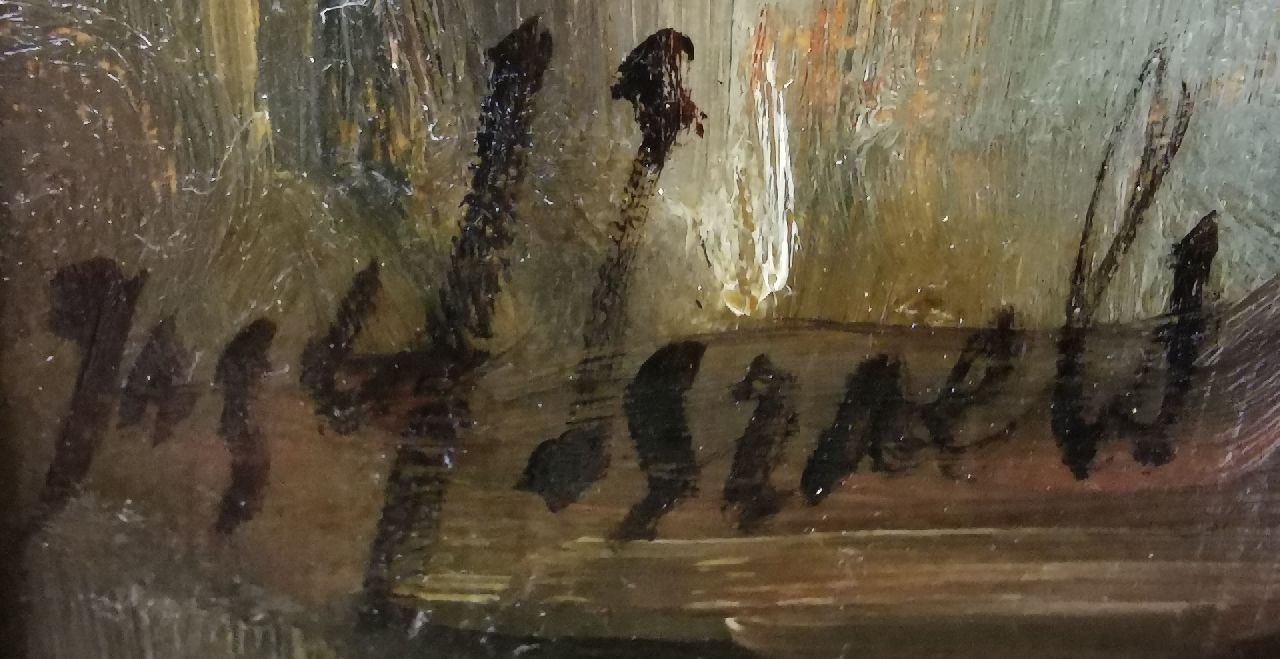 Jozef Israëls signaturen Moeder en kind bij het raam