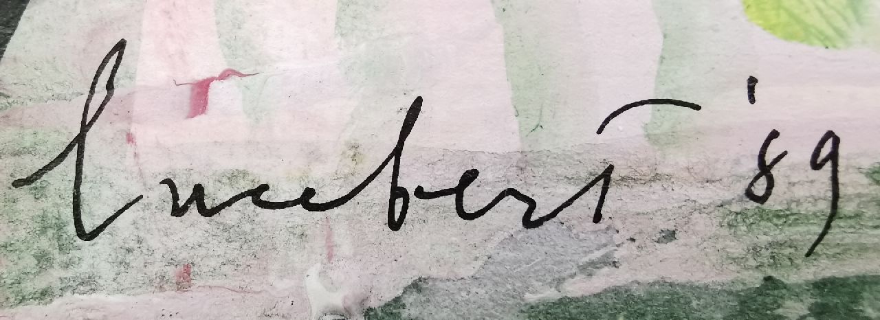 Lucebert signaturen Compositie met grotesk figuur