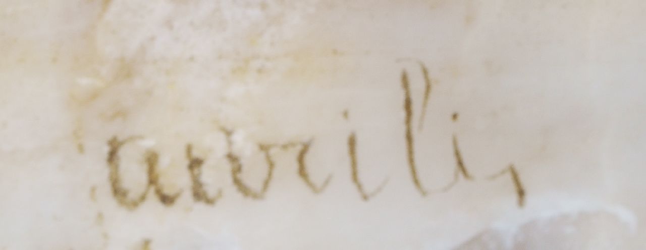 Richard Aurili signaturen Portretbuste van een jonge vrouw