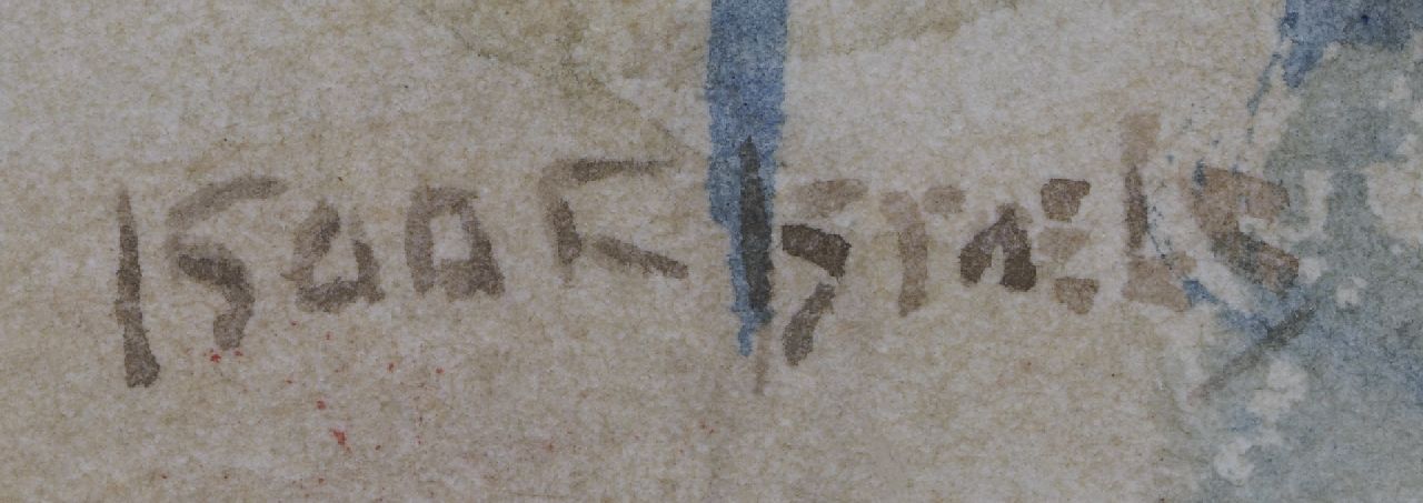 Isaac Israels signaturen Een drukke dag op het strand van Scheveningen