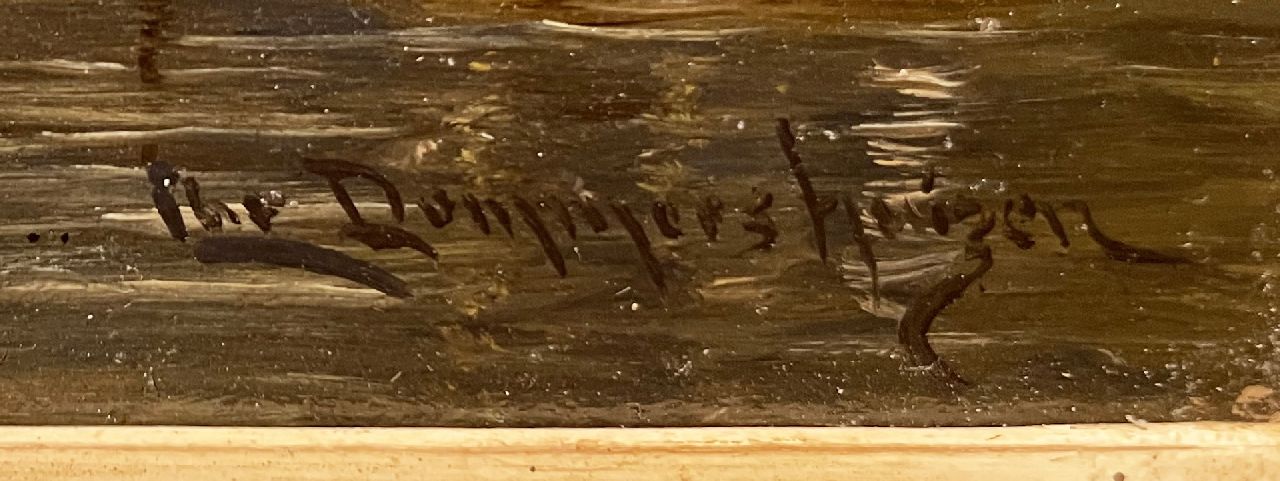 Christiaan Dommelshuizen signaturen Amsterdams stadsgezicht met de Zuiderkerkstoren
