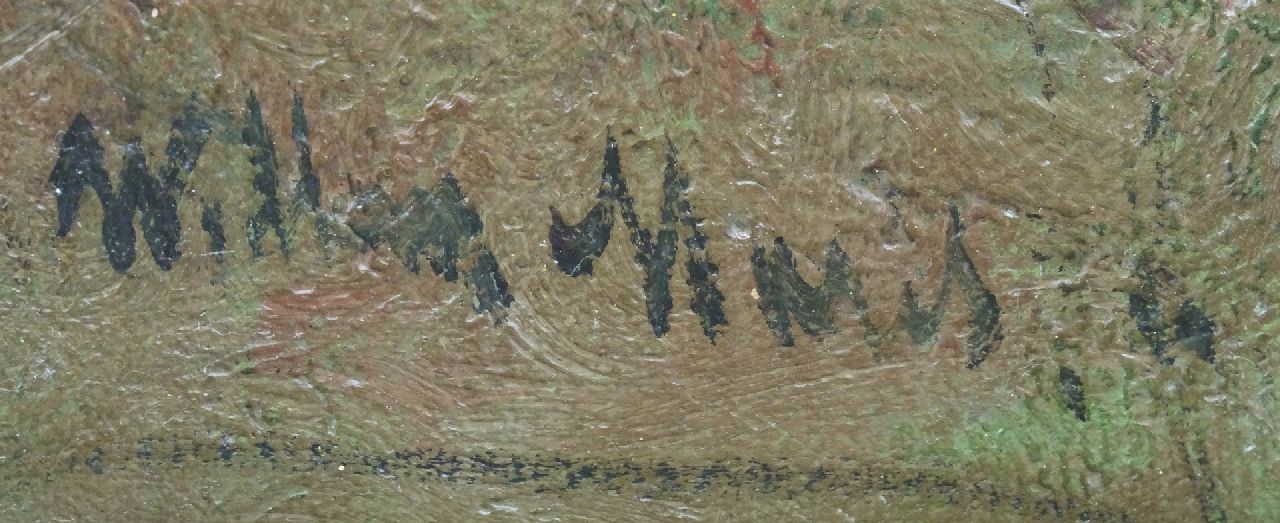 Willem Maris signaturen Eenden bij een vijver