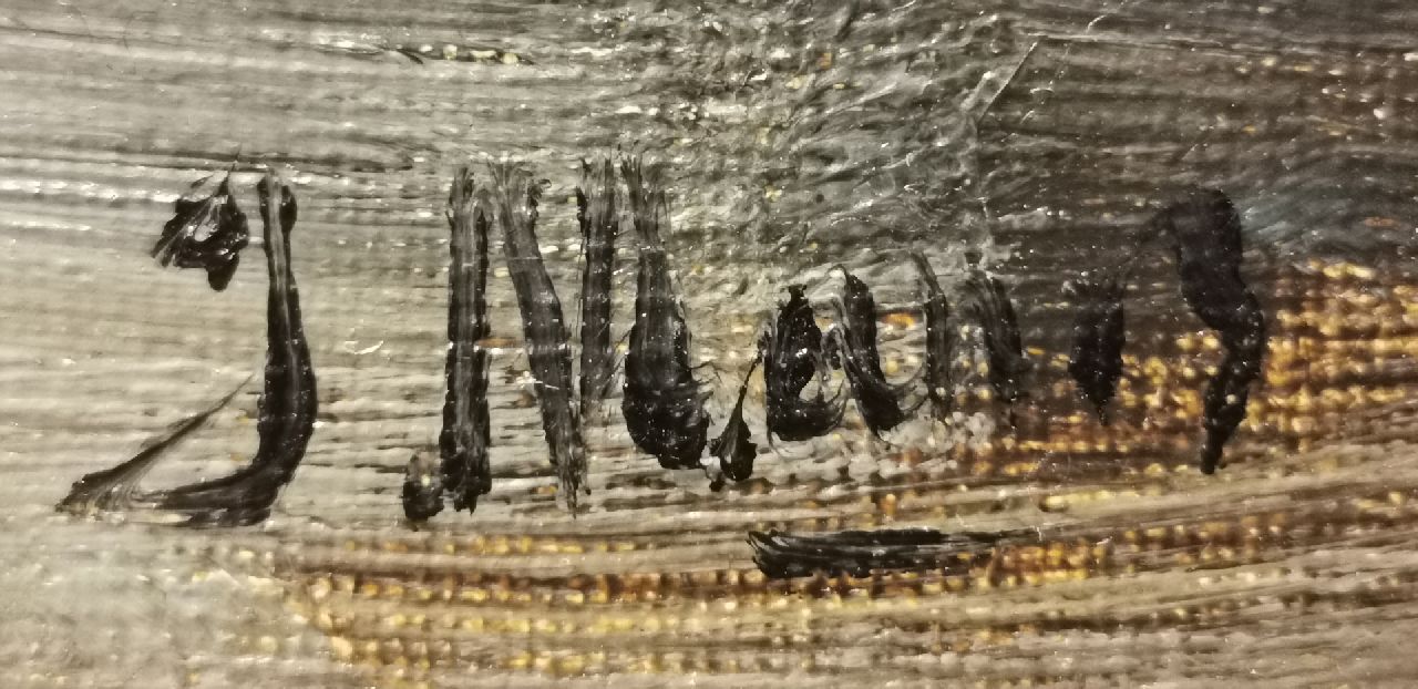 Jacob Maris signaturen Een Hollandse havenstad (Dordrecht)