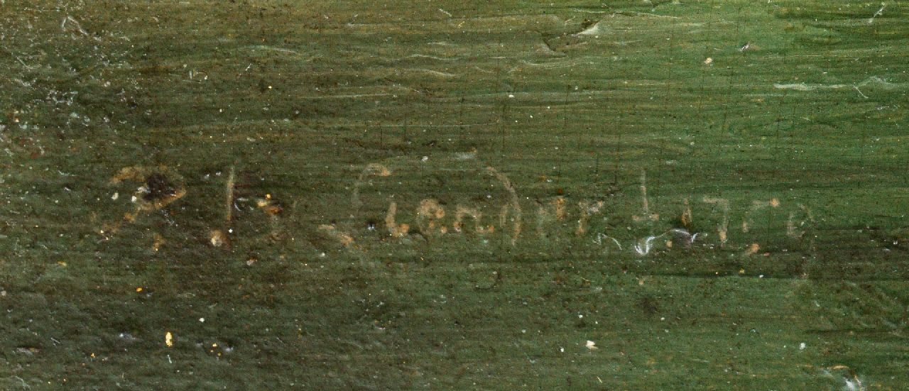 Pieter Jan van Liender signaturen Gezicht op Utrecht met de Catharijnepoort
