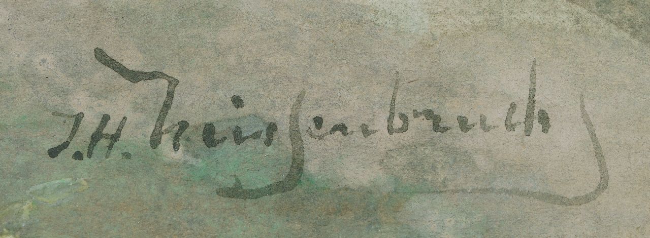 Jan Hendrik Weissenbruch signaturen Weide achter de duinen
