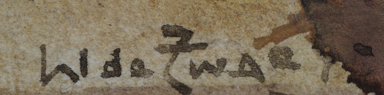 Willem de Zwart signaturen Boerin met kruiwagen