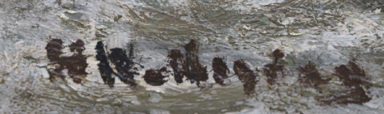 Hendrik Willem Mesdag signaturen Bomschuit op de Noordzee
