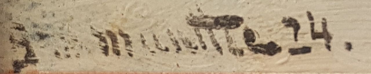 Morgenstjerne Munthe signaturen Vissersvrouwen op het strand