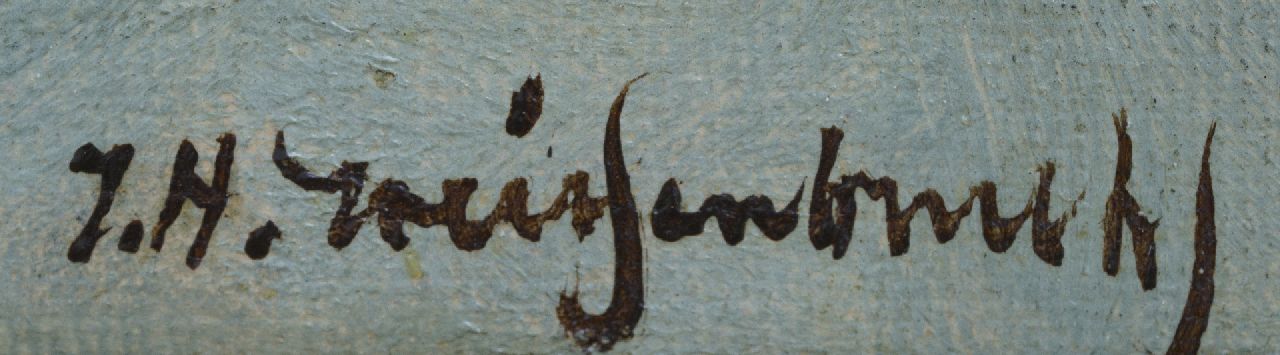 Jan Hendrik Weissenbruch signaturen Langs het jaagpad