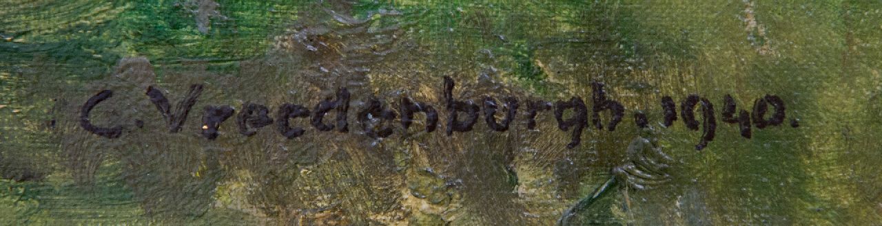 Cornelis Vreedenburgh signaturen Boerderij aan een kanaal met ophaalbrug