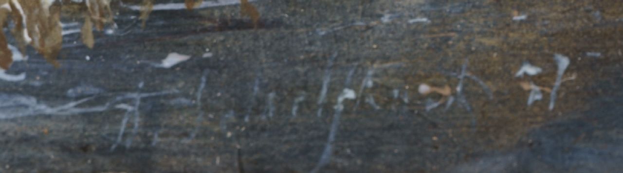 Andreas Schelfhout signaturen Besneeuwd winterlandschap