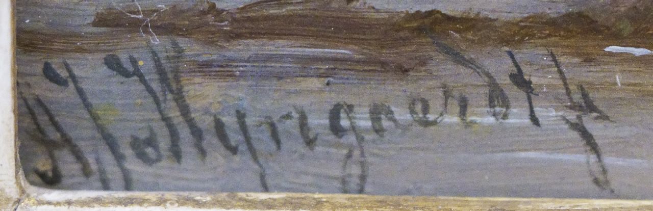 Anthonie Jacobus van Wijngaerdt signaturen Polderlandschap