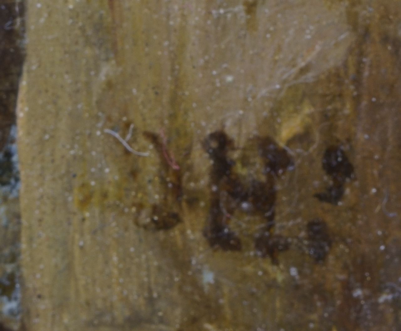Gillis Haanen signaturen Vader en zoon in een kerkinterieur