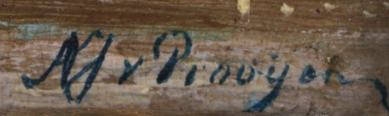 Albert Jurardus van Prooijen signaturen Landschap met wadend vee