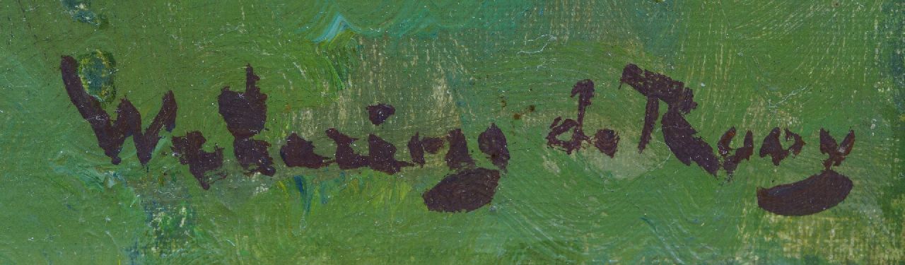 Johannes Embrosius van de Wetering de Rooij signaturen Zeilbootjes op de Kagerplassen
