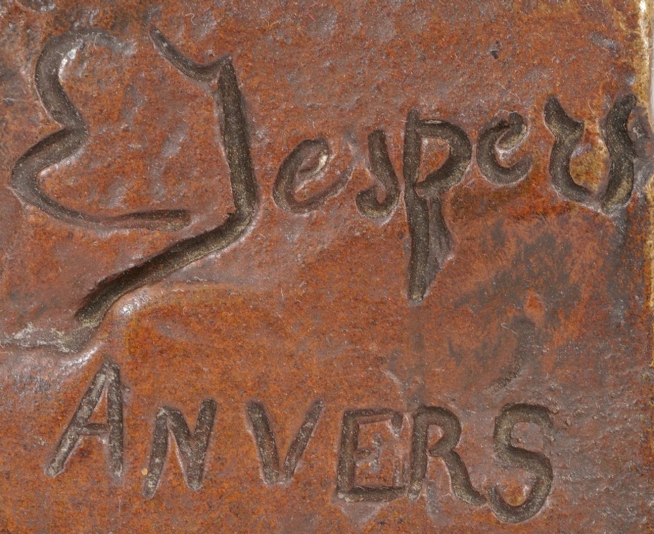 Emile Jespers signaturen Meisje met haar bijbel