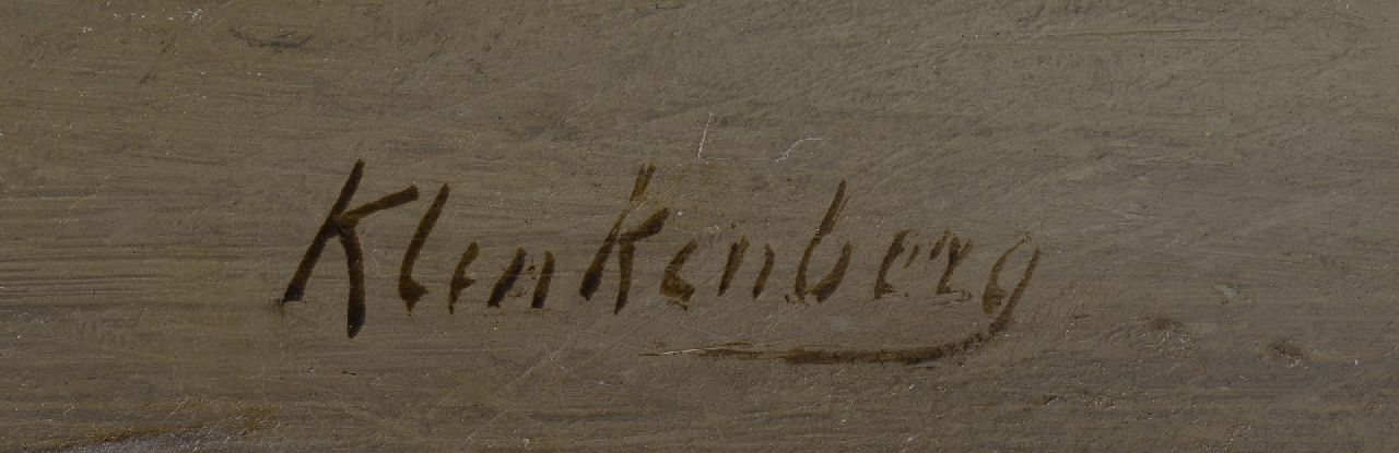Karel Klinkenberg signaturen Hollandse gracht in de winter
