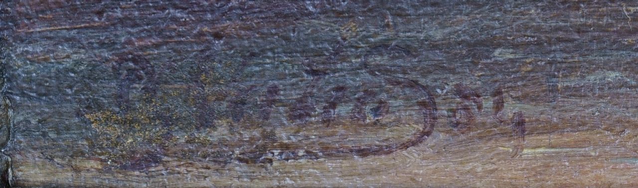 Petrus Gerardus Vertin signaturen Stadsgezicht te Leiden