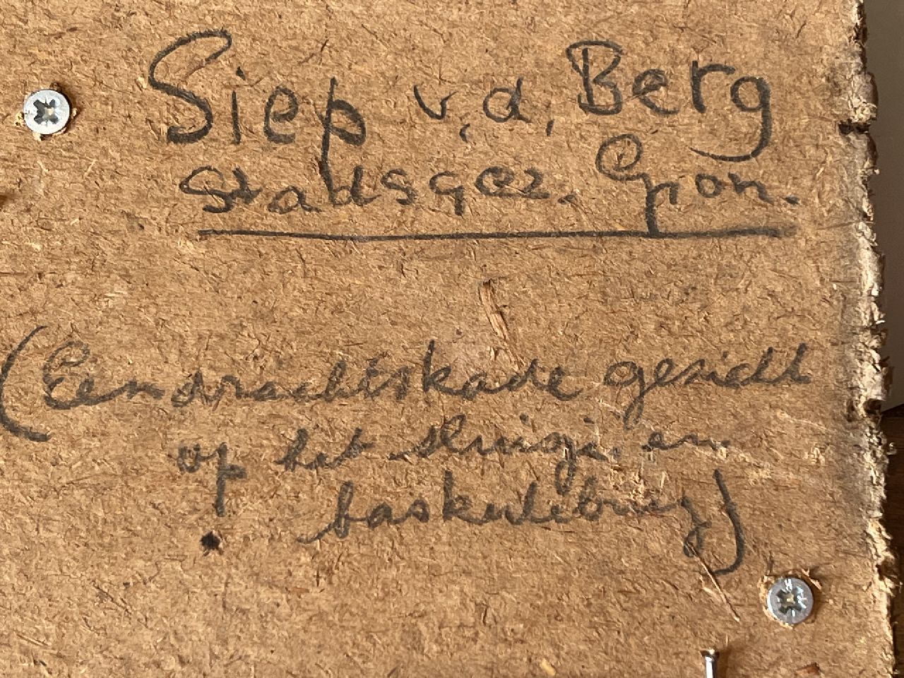 Siep van den Berg signaturen De Eendrachtskade met de basculebrug, Groningen