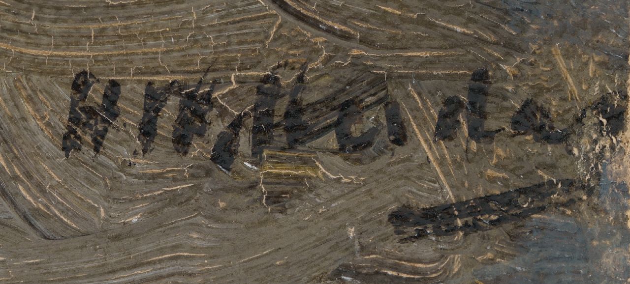 Hendrik Willem Mesdag signaturen Scheepjes in onweerstemming