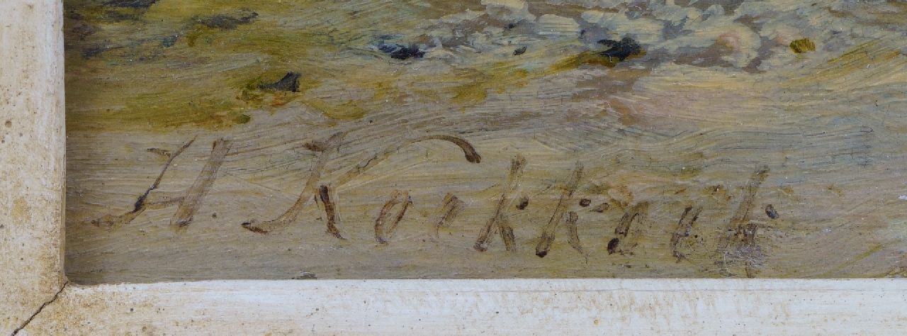 Hermanus Koekkoek signaturen Vissersvolk en reizigers bij afgemeerde schepen