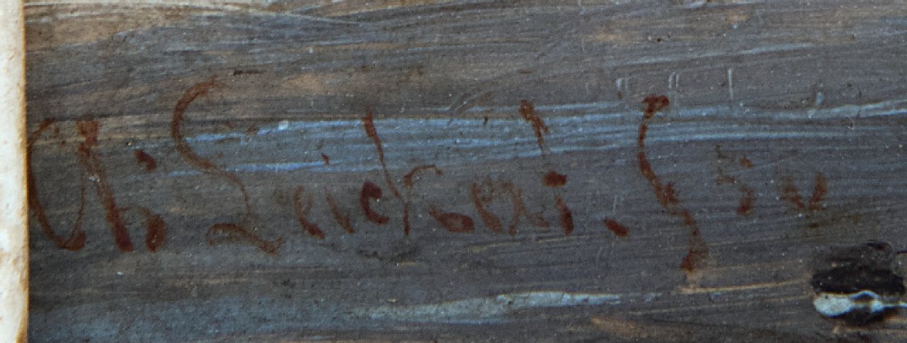 Charles Leickert signaturen Het binnenhalen van de vangst