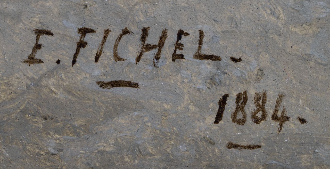 Eugène Fichel signaturen De vioolspeler